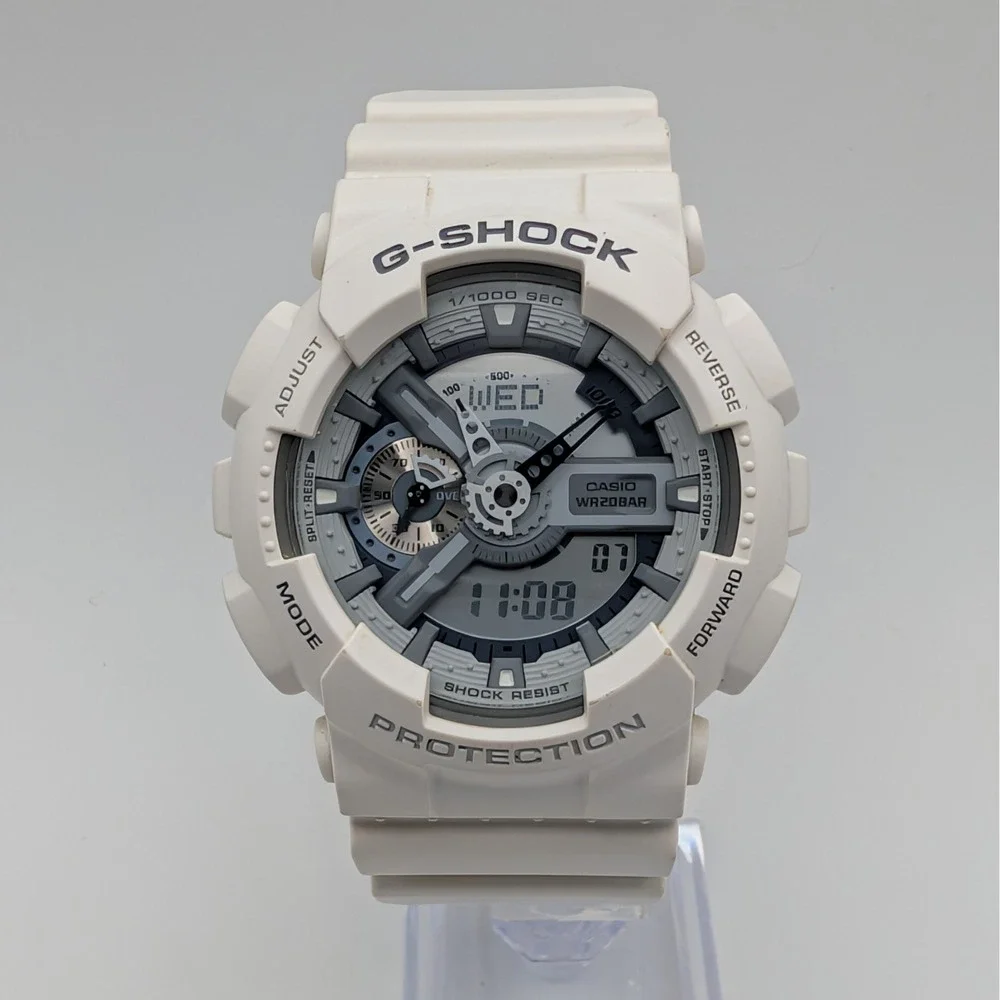 Casio G-Shock‎ GA-110C Watch Mens White Analog Digital Shock Resist 5146 Clean